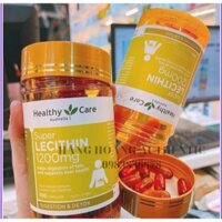 Mầm đậu nành healthy care super lecithin 1200mg 100 viên _ Hoàng Hằng Authentic