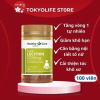 Mầm đậu nành úc Healthy Care Super Lecithin 100 viên Date 2027