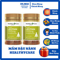 Mầm Đậu Nành Úc Healthycare Super Licethin 1000mg Tốt Cho Tim Mạch Lọ 100 Viên