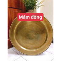 Mâm đồng mâm ăn cơm bằng đồng hun màu giả cổ 52cm hàng dày đẹp. - Đại Bái 555