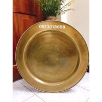 Mâm đồng mâm ăn cơm bằng đồng hun màu giả cổ 52cm hàng dày kỹ. - Đại Bái 555