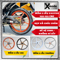 Mâm Exiter 5 cây mâm CNC 150 155 Xmode Cao Cấp, đẹp không tì vết bánh mâm.