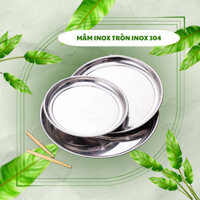 Mâm Inox Tròn, Mâm Vành Inox 304 - Mâm Inox 304 Tròn Sáng Bóng - Sang Trọng - DỤNG CỤ NHÀ BẾP