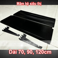 Mâm kệ siêu thị, Mâm trên Rộng 30cm (bao gồm tay pass + nẹp meka) MÀU ĐEN
