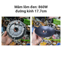 Mâm lõm đen nồi cơm 860W, mâm nhiệt nồi cơm điện tử
