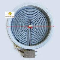 Mâm nhiệt bếp hồng ngoại 20cm 1800W 1 vòng nhiệt cảm biến sắt ngang