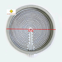 Mâm nhiệt bếp hồng ngoại 23cm 2500W 2 vòng nhiệt (3 chân cắm)