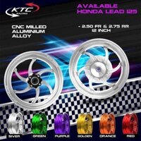Mâm Nhôm Đúc 6 cây KTC Honda Lead 125 4VAL ( Size : 2.50 - 2.75 12in )