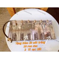 Mâm sạc Máng Sạc Dồn Gas Lon Mini 6 Ngăn Ti kim loại Dây bấm thủy lực+TẶNG kèm 20 nút nhựa+5 Ron đen