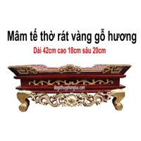 Mâm tế thờ gỗ hương rát vàng,mâm bịch sang trọng gỗ hương dài 42 sâu 20 cao 18