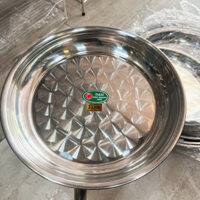 Mâm Tròn Inox 304 size lớn 46cm -> 56cm