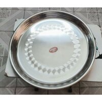 Mâm tròn inox 430 loại dày,sáng bóng và chắc chắn có nhiều size (44cm-50cm- 52cm - 56cm-60cm )
