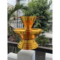 Mâm vàng 2 tầng dâng Y vai trái và dâng hoa