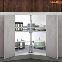 Mâm xoay mở 3/4 (Nan dẹt, thép, phủ nano 5 lớp)  Garis - GS03.80N