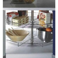 Mâm Xoay Tròn 4/4 Góc Tủ Bếp 180 Độ Chất Liệu Inox 304