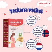 Mamavica vitamin dành cho mẹ bầu và sau sinh bổ sung sắt , acid folic , DHA 1 hộp 30v