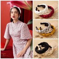 Mấn bờm padded headband tết lụa phồng to nổi bật FIONA