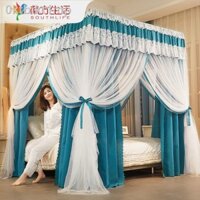 Màn bốn mùa màn chống muỗi 1,8 mét giường đôi hộ gia đình ba cửa màn giường công chúa 1,5 giường 1,2 mét