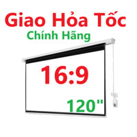 Màn chiếu phim 120 inch 16:9 điều khiển bằng Remote tự động Apollo chính hãng