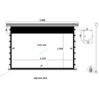 Màn chiếu Tab-Tension Da-lite 100inch tỷ lệ 16 9
