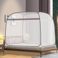 Màn chống muỗi yurt Mông Cổ - Không cần lắp đặt, có thể gập lại và di động, màn che giường chống muỗi cho giường tầng ký túc xá, thiết kế ba cửa, bán buôn cho thương mại xuyên biên giới
