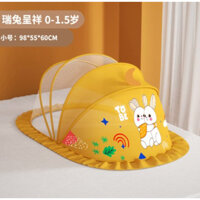 Màn chụp CHỮ C cho bé gấp gọn - Màn chụp gấp gọn chống muỗi cho bé ngủ ngon