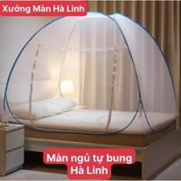 Màn chụp tự bung đỉnh chóp cao cấp loại 1 size 1m6 1m8 2m2 gấp gọn thông minh chống muỗi vải tuyn