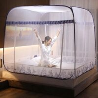 Màn chụp tự bung đỉnh vuông - mùng chụp người lớn gấp gọn chống muỗi cao cấp kho Kiều Phi