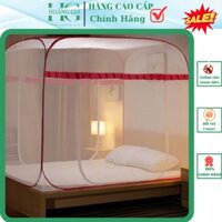 Màn Chụp Tự Bung Đỉnh Vuông, Viền Xanh, Viền Hông, Viền Nâu, Kích Thước 1m6, 1m8, 2m Hoàng Gia