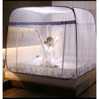 Màn Chụp Tự Bung Đỉnh Vuông Cao Cấp- Màn Chụp Người Lớn Gấp Gọn Thông Minh,Màn Mắt Nhỏ Chống Muỗi