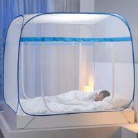 Màn chụp tự bung đỉnh vuông cao cấp bảo hành 18 tháng - Mùng chụp tự bung người lớn chống muỗi gấp gọn