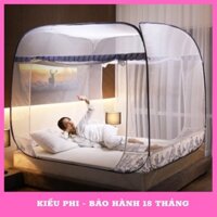 Màn chụp tự bung người lớn gấp gọn Kiều Phi - Mùng ngủ có chân viền cao cấp 1m2 1m6 1m8 2m2 thông minh