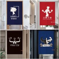 Màn Cửa Phòng Thể Dục Đơn Giản Cho Nhà Vệ Sinh Dính Rèm Nửa Chiều Dài Cho Phòng Ngủ Trang Trí Nhà Móc Phong Cách Rèm Nhà Vệ Sinh Phong Cách Nhật Bản Rèm Cửa