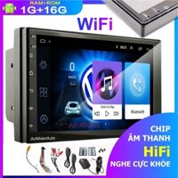 Màn Hình 7 inch Full HD Kính Cường Lực Chống Chói Chống Lóa - Đầu Màn Hình Ô Tô Chạy Android 8.0 Đa Năng Tiện ích Xe Hơi