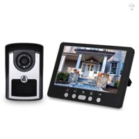 Màn hình 7 inch HD Camera cửa Video Chuông cửa điện thoại Hệ thống liên lạc IR Tầm nhìn ban đêm Camera chuông cửa có dây