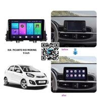 Màn Hình Android 9 inch Cho Xe MORNING 2019-2021 - Đầu DVD Android Kèm Mặt Dưỡng Giắc Zin Cho KIA MORNING
