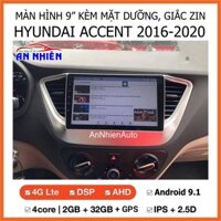Màn Hình Android 9 inch Cho ACCENT/ VERNA 2016-2020 - Đầu DVD Chạy Android Kèm Mặt Dưỡng Giắc Zin Hyundai Accent/Verna
