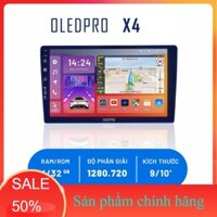 Màn hình android ô tô Oled pro X4 ,⚡️ Bản cao 4Gb-32 ,Kính Xanh BLu Cho chất lượng hình ảnh đẹp , Tặng vietmap S2