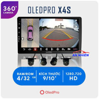 Màn Hình Android Ô Tô OLEDPRO X4S Tích Hợp Camera 360 Ram 4G Rom 32G Chip 8 Nhân - Màn Hình 9 inch 10 inch HD