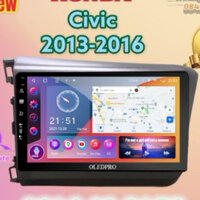 Màn hình Android OLED C2 New Theo Xe HONDA CIVIC 2013 - 2016, 9 inch kèm dưỡng canbus và jack nguồn zin theo xe ....