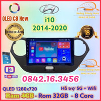 Màn hình android OLED C8 New - OLEDPRO X4 theo xe i10 2014 - 2020, 9 inch kèm dưỡng và jack nguồn zin theo xe