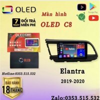 Màn hình Android OLED C8 New Theo Xe ELANTRA 2019 - 2020 - 2021, 9 inch kèm dưỡng và jack zin theo xe