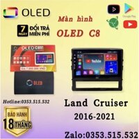 Màn hình android OLED C8 New theo xe Land cruiser 2016 - 2021 kèm dưỡng và jack nguồn zin theo xe