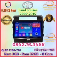 Màn hình android OLED C8 New theo xe Land cruiser 2009 - 2015 kèm dưỡng và jack nguồn zin theo xe