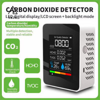 Màn hình chất lượng không khí SKJK, Máy dò CO2 LCD 5 trong 1, Máy kiểm tra độ ẩm có thể sạc lại Máy kiểm tra nhiệt độ TVOC Văn phòng