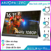 Màn hình chơi game di động ARZOPA 16.1 '' 144Hz - hiển thị màu sắc sắc nét, hỗ trợ độ phân giải FHD 1080P và kết nối HDM