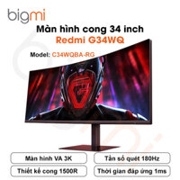 Màn hình cong Redmi 34 inch G34WQ (C34WQBA-RG) model 2024 Bản nội địa – Màn hình gaming 3K/VA/180Hz/1ms/DisplayPort