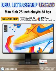 Màn hình Dell 25 Inch Ultrasharp U2520D QHD 2K