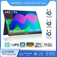 Màn hình di động ARZOPA A1 Gamut 15,6 Inch 60Hz FHD 1080P IPS Có Bao Da | USB-C & HDMI | Cho Laptop, Điện thoại, PC, MAC, XBOX, PS