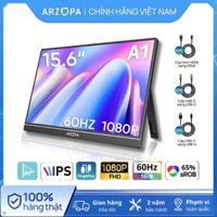 Màn hình di động ARZOPA A1 15,6'' 60Hz FHD 1080P IPS có chân đế | Cho Laptop, Điện thoại, PC, MAC, XBOX, PS